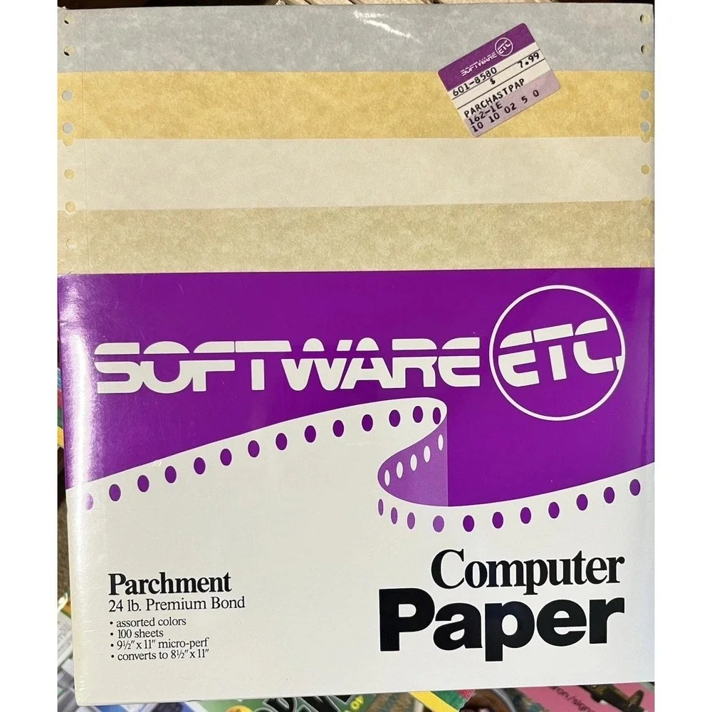 Over 1500 Sheets Dot Matrx Tractor Feed Computer Paper Continuous NOS
